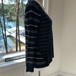 Smartwool  Merino Wool Blend V-neck Grey Stripe Sweater, Small, Like New Photo 6