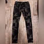 Reebok  Black and Gray Patterned Leggings Photo 5