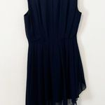 Antonio Melani  Navy Asymmetrical Dress Sleeveless Cocktail Size 4 Photo 5