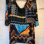 Multicolor open shoulder blouse tunic long in sides size3X Black Size 3X Photo 0