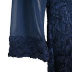 Tiana B . Womens 14 Navy Blue 3/4 Sleeve Lace Dress Photo 7