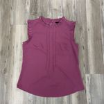 Allegra K  Ruffled Sleeveless Blouse - Purple NWT Photo 6
