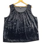 Citron Santa Monica Women's Black Velvet Sleeveless Top Party Career Casual 2X Size XXL Photo 1