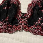 Wacoal  34DD Embrace Lace Black Pink Red Floral Bra Underwire Unlined 65191 Photo 7