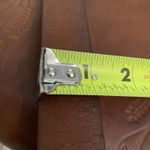 Vintage Leather Floral Tooled Shoulder Bag Saddle Bag 9x9.5 in Brown Photo 8