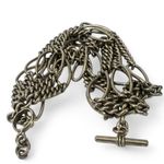 Lucky Brand Tarnished Gold Brass Tone Chain Link Layered Bracelet Jewelry Photo 2