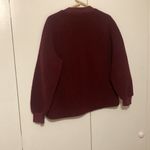Old Navy  Burgundy Sherpa Fleece Crewneck Sweatshirt Women’s Size Medium Photo 2