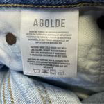 AGOLDE Jeans Riley High Rise Straight Crop Womens 27 Blue Button Fly Distressed Photo 10