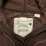 Triple Five Soul Full Zip Waffle Knit Hoodie Brown Size M Photo 2