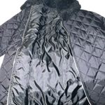 Women's Black Quilted Coat with Faux Fur Collar Size undefined Photo 7