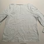 Talbots Top Size XL Petite Blue White Striped Ice Skate Embroidered T-Shirt Photo 1