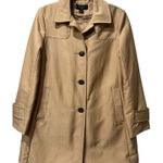 St. John St.‎ John Collection Tan Swing Trench Coat Quilted Satin Lining Classic Luxury S Photo 0