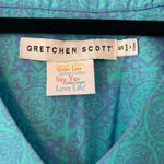 Gretchen Scott Blue Viviers Tiered Maxi Dress Short Sleeve Flowy Cotton Small Photo 1