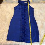 Francesca's Francesca’s Collections Blue Short Dress Center Ruffle Size Small Photo 4