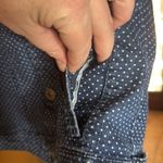 Baccini  Polka Dot Blue Jean Jacket Size Small Photo 5