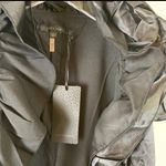 Lucy Paris Black Medium Satin Ruffle Wrap Dress Photo 5