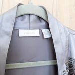 Chico's Womens Beaded Sunrise Jacket Size M Silver Open Front Quiet Luxury Chic Photo 2