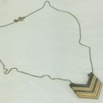 J.Crew MADEWELL ARROWSTACK Statement Necklace Goldtone Chain Chevron Arrow 28" Photo 1