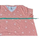 Sonoma  the everyday tee bright coral with floral pattern size 4X Photo 4