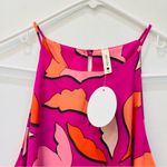 Tyche NwT  boutique Hot Pink Leaf Shift Dress size large pink purple Photo 4