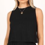 Petal and Pup Ava Black Sleeveless Crop Top Women’s size 2 NEW Photo 3