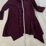 Soft Surroundings  Santa Barbara Tunic Top Womens Sz M Purple Asymmetrical Hem‎ Photo 5