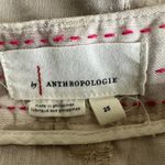 Anthropologie  Pants Womens 25 Beige Linen Pleated Floral Boho Cottagecore Photo 4