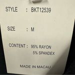 Boston Proper Black Rayon Wrap Peplum Embellished Velvet Waist Long Sleeve M Photo 8