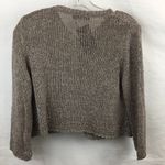 Peruzzi Italy Taupe Woven Knit Cropped Cardigan Sweater S NEW Tan Photo 3