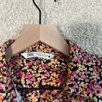 ZARA NWOT  Micro Floral Print Balloon Sleeve dress size small Photo 3