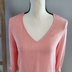 H&M L.O.G.G. Red & White Lightweight Striped Pullover Hi-Low Top Size 0 Photo 2