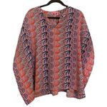 Simply Southern  Lightweight Shell Tunic Blue Med Coastal Resort Wear Beach Vacay Photo 2