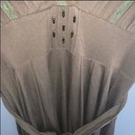 Anthropologie Anthro burning torch olive tie waist midi dress Photo 6