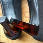 Salvatore Ferragamo Ferragamo Elegant Black Suede Tortoise Shell Heeled Women's Pumps Size 7.5 B Photo 7