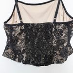 Torrid Womens Corset Top Size XL Black Lace Overlay Nude Lined Whimsigoth Gothic Photo 7