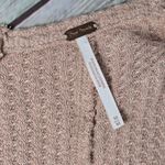 Free People Ventura Thermal Tee Oversized Waffle Knit Long Sleeve Tunic Pink M Photo 2