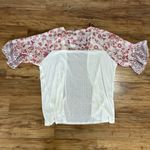 Maurice's Woven Ruffle Short Sleeve Cardigan  Women's MED Floral Aztec Kimono NEW! Photo 3