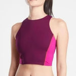 Athleta Purple Pink Racerback Long Lined Swim Top Photo 0