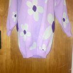Daisy Street Lavender Light Purple  Floral Sweater Tunic Dress Size S/M Photo 2