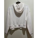 Dazy Cropped Zip Front Hoodie Jacket Size Large ~ Cream Color Photo 5