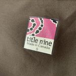 Title Nine  Brown Crossover V Neck 3/4 Sleeve Top Small Faux Wrap Casual Layering Photo 4