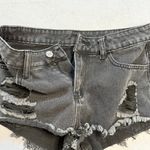 SheIn Coachella festival micro booty black denim shorts Photo 2