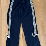 Edikted  Track Pants Ribbon Sides  Remy Size M Navy Blue White Photo 0