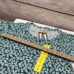 Lucky Brand  Green White Floral Short Sleeve Casual T Shirt Top Womens Size S New Photo 6