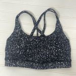 Lululemon Energy Bra Mini Splatter White Black Sz 4 876 Photo 2
