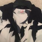 Navy & Cream Doves Button Up Dress Shirt Blue Size M Photo 3