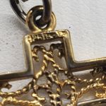 Danecraft Sterling Silver Necklace & Gold Plated Cross Pendant Photo 3