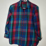 Marine layer  Red Blue Green Long Sleeve Button Front Shirt XS Photo 0