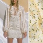 Sabo Skirt Luxe Xandria Silky Ditsy Floral Mini Dress Yellow Sz M NWT Photo 1