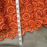 Moulinette Soeurs Anthropologie  Orange Lace Skirt EUC Size 10 Photo 2